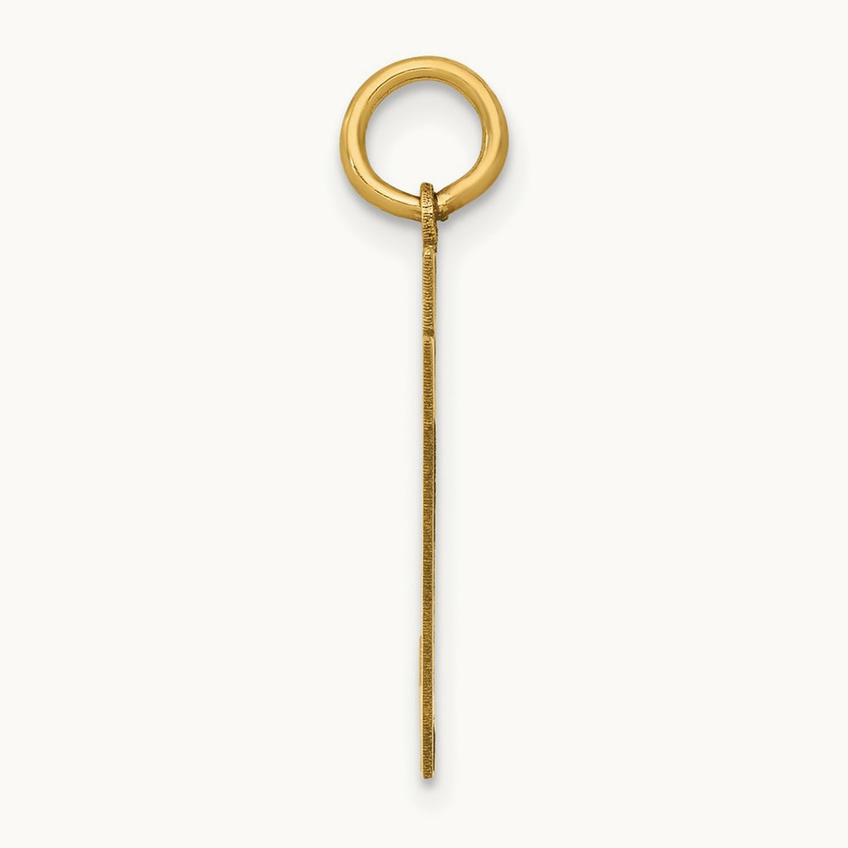 Medium Polished Number 97 Charm, 14K