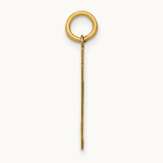 Medium Polished Number 97 Charm, 14K