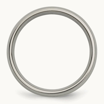 Polished w/ Inlay Band — 14K Two-Tone Gold, 5mm