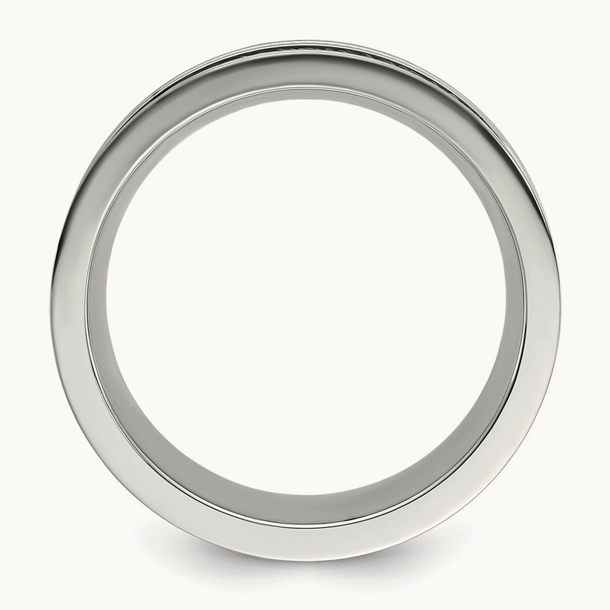 Polished Genuine Stingray Textured Band, 8mm, Stainless Steel