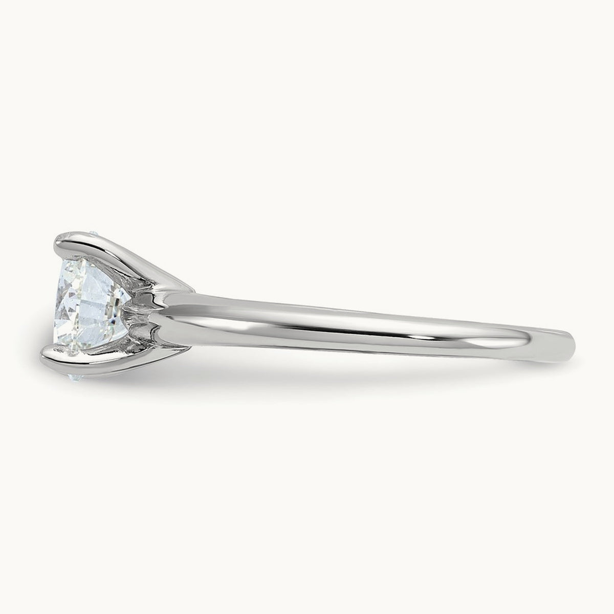 Round Solitaire Engagement Ring, 0.25-5.00 ct tw Lab-Grown Diamond — 1 1/2 ct, 14K White Gold