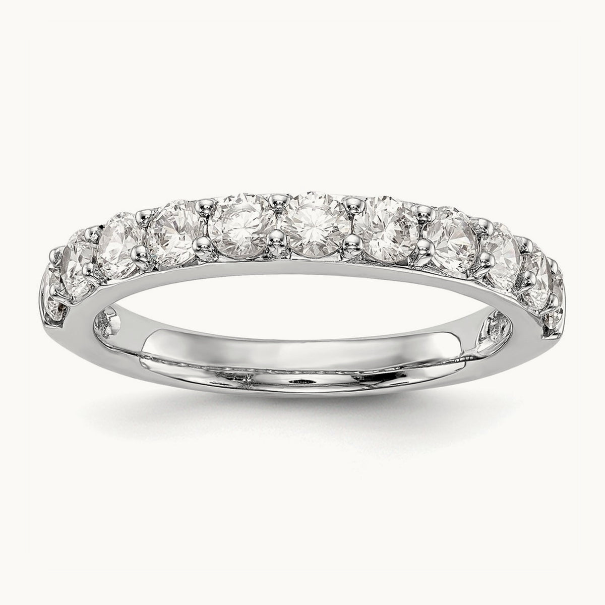 Diamond Wedding Band, 14K White Gold