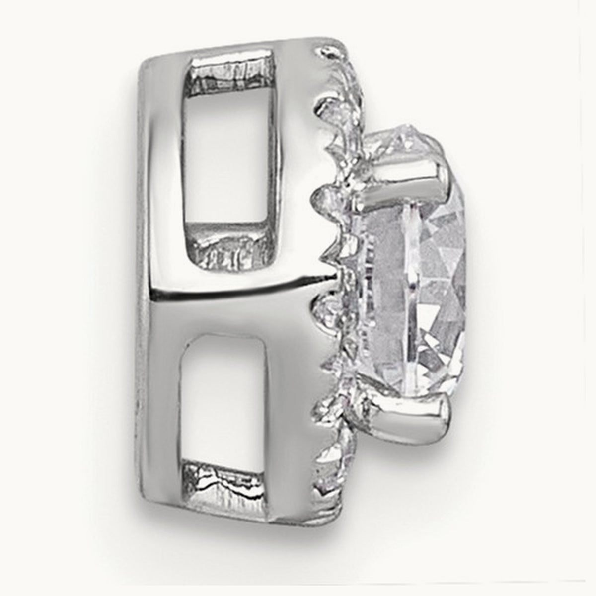 Round Halo Chain Slide Pendant, 0.25-5.00 ct tw Lab-Grown Diamond — 5/8 ct, VS (Best), 14K White Gold