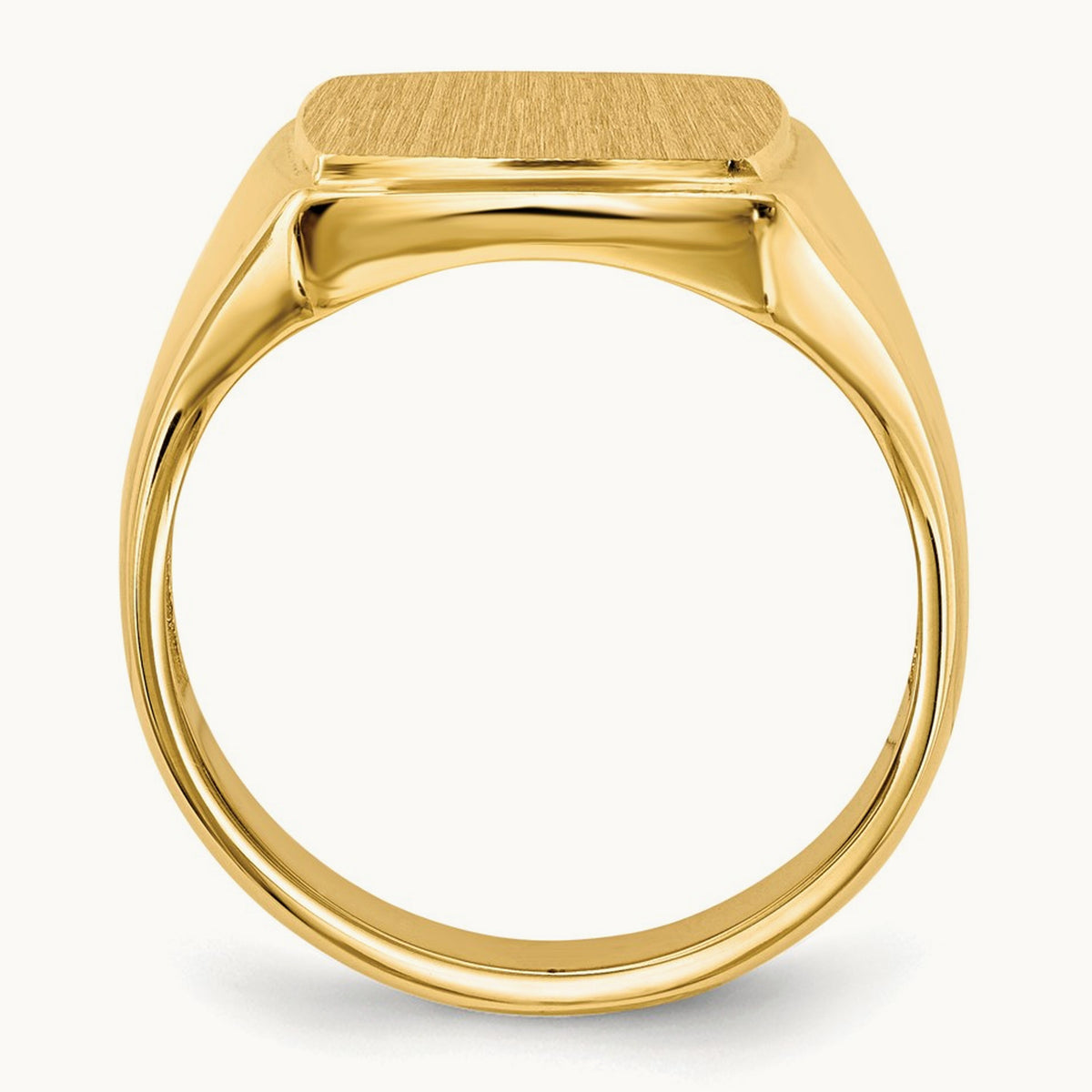 Open Back Mens Signet Ring — photo set