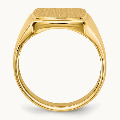 Open Back Mens Signet Ring — photo set