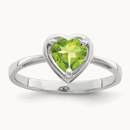 Heart Peridot ring — photo set