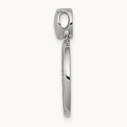 1/2ct. Diamond Fancy Circle Pendant, 14K White Gold