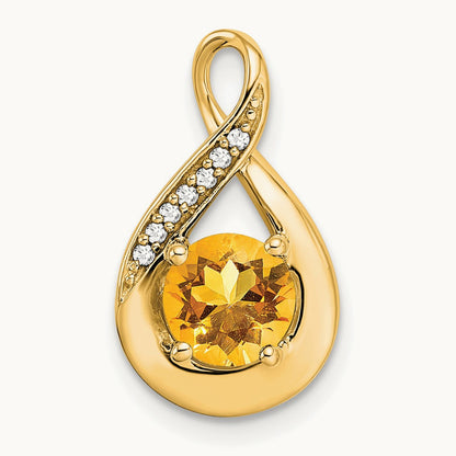 Citrine and Diamond Pendant — photo set