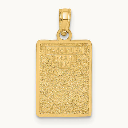 Enamel Mile Marker 0 / KEY WEST Charm, 14K
