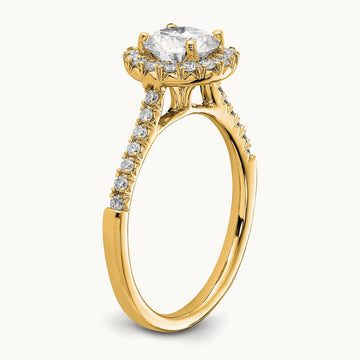 Semi-Mount Engagement Ring, 0.25-0.50 ct tw Lab-Grown Diamond — 1/3 ct (holds 1 ct center) · VS/SI (Great), 14K Yellow Gold, 7