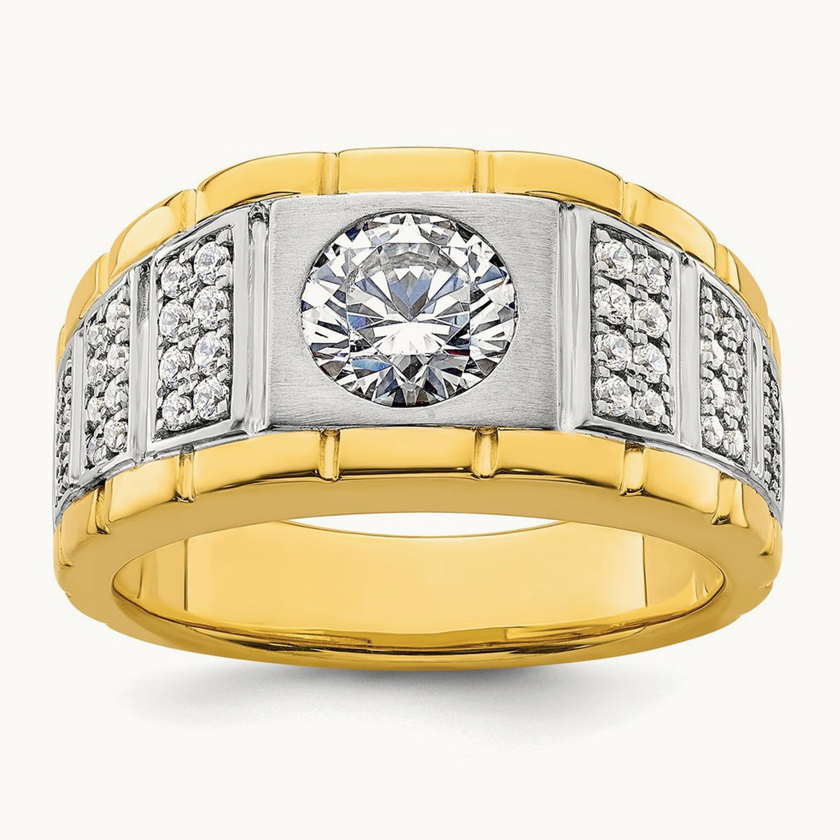 Semi-Mount Men's Ring, 0.50 ct tw Lab-Grown Diamond