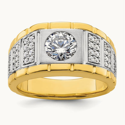 Semi-Mount Men's Ring, 0.50 ct tw Lab-Grown Diamond