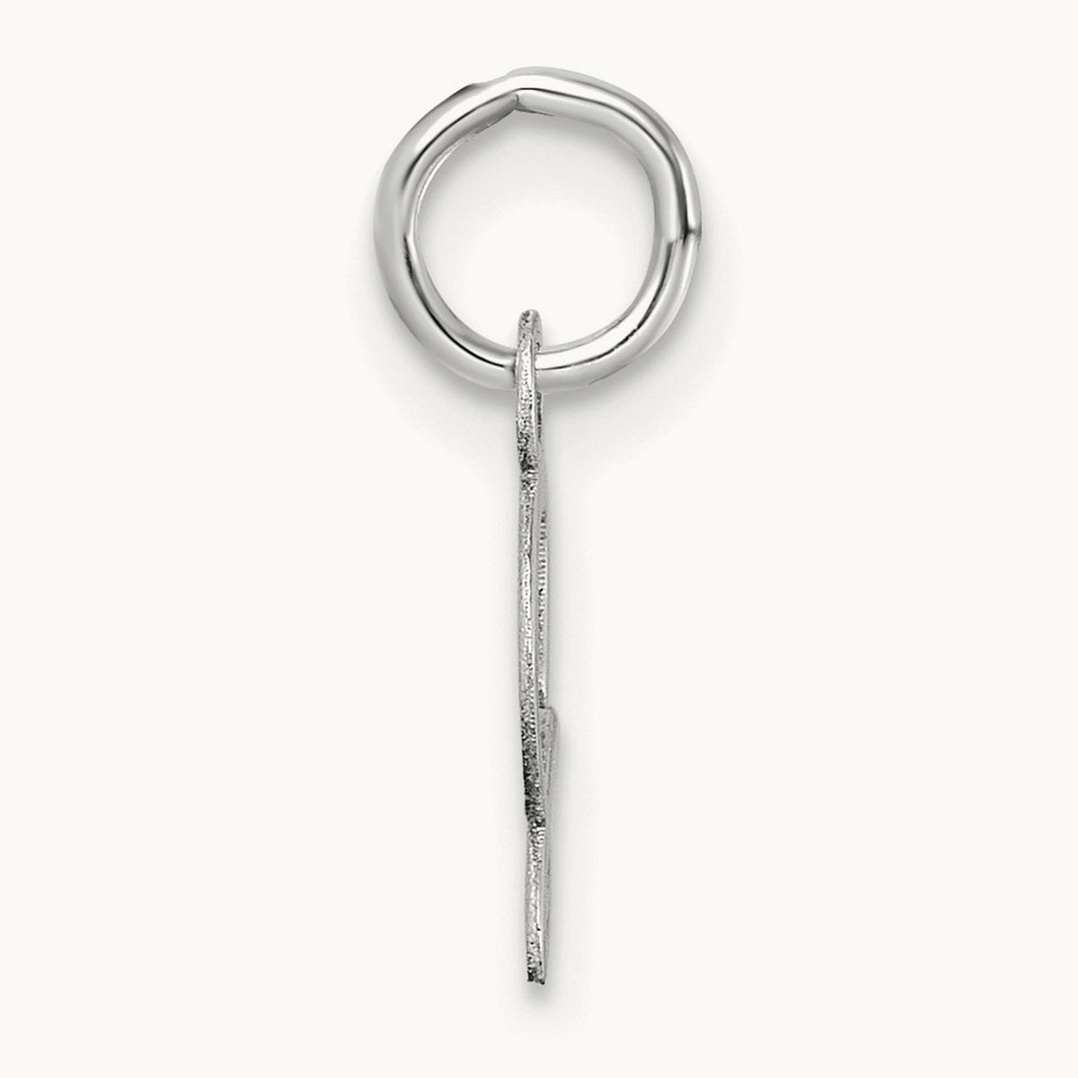 Uppercase Initial Charm — 14K White Gold, S