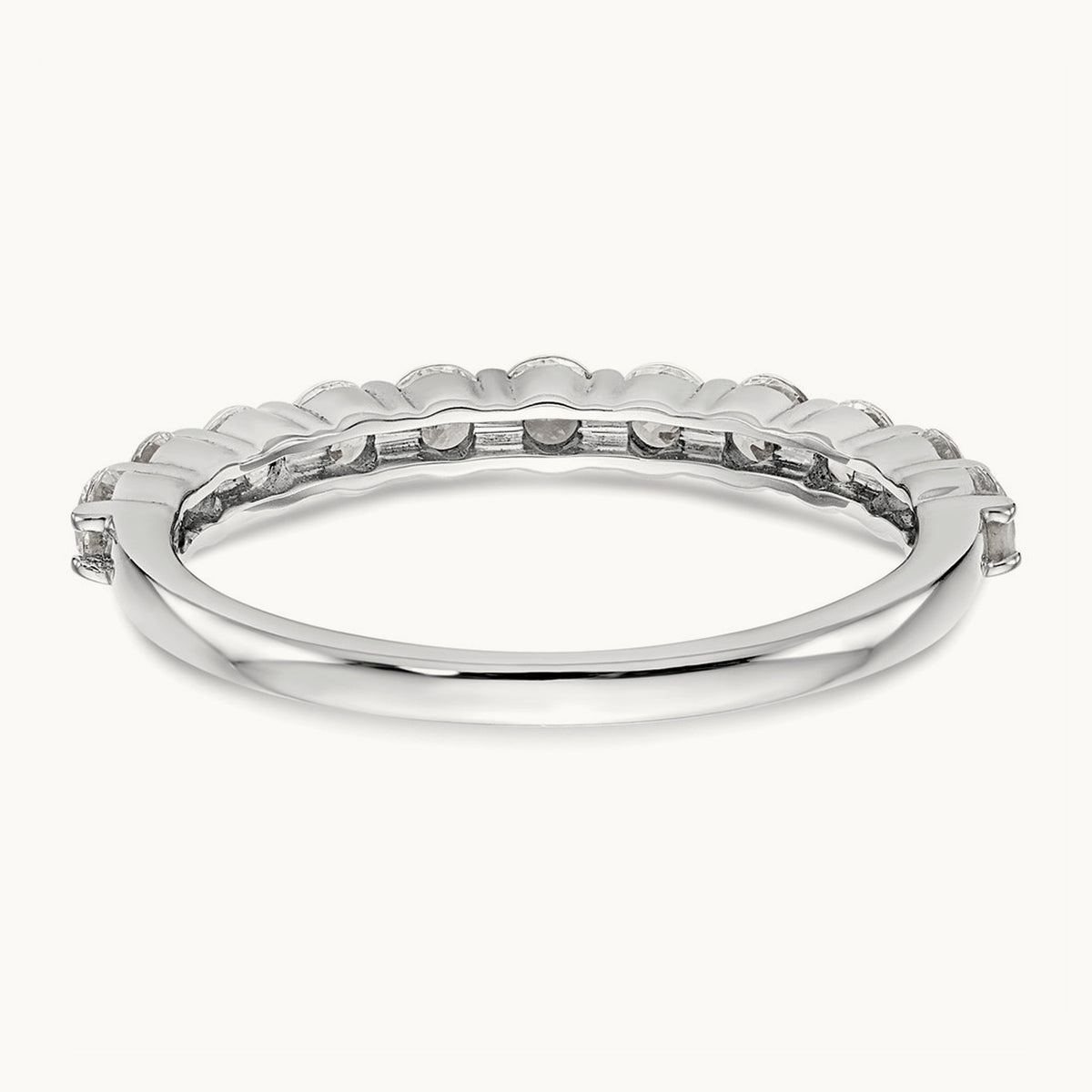 11-Stone Diamond Band, 14K White Gold
