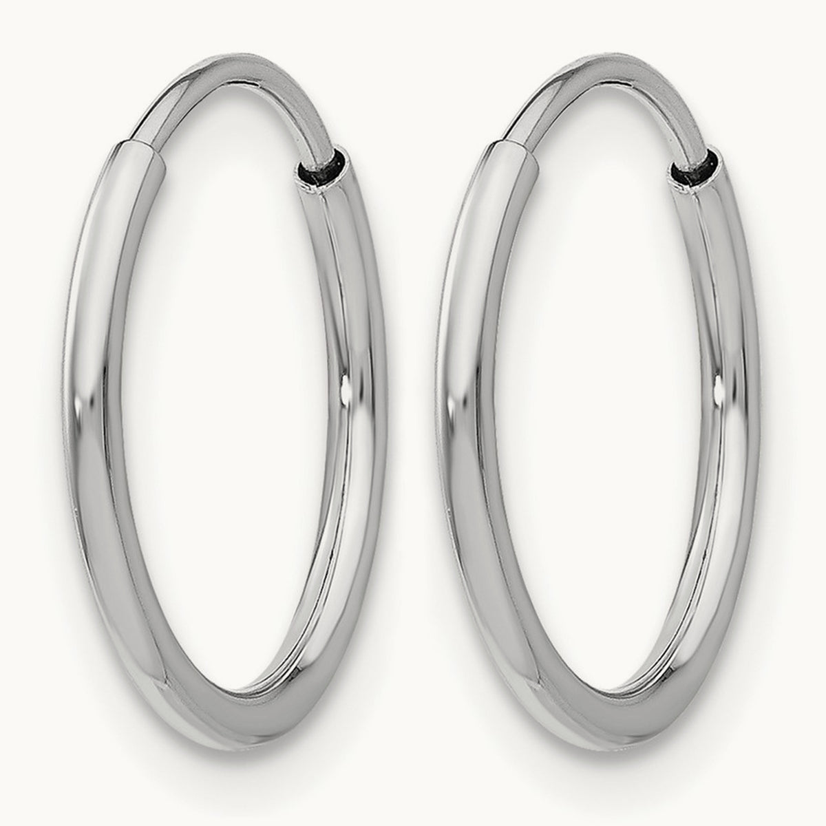 Endless Hoop Earring — 14K White Gold