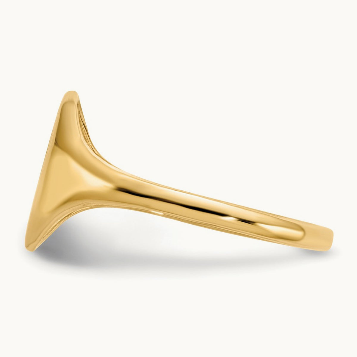 8.5x10. Open Back Signet Ring, 0mm, 14K