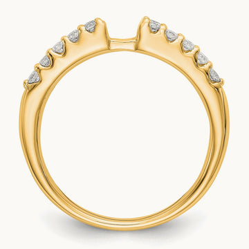 Semi-Mount Peg Engagement Ring, 0.25 ct tw Lab-Grown Diamond — 14K Yellow Gold