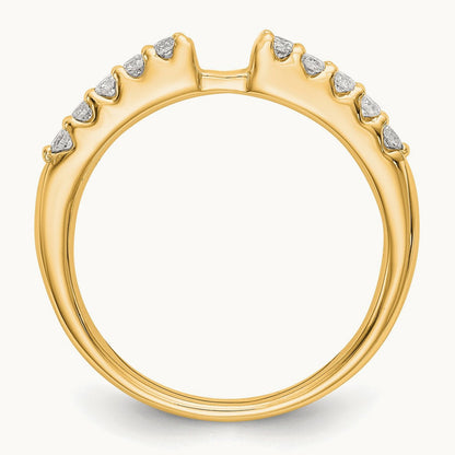 Semi-Mount Peg Engagement Ring, 0.25 ct tw Lab-Grown Diamond — 14K Yellow Gold