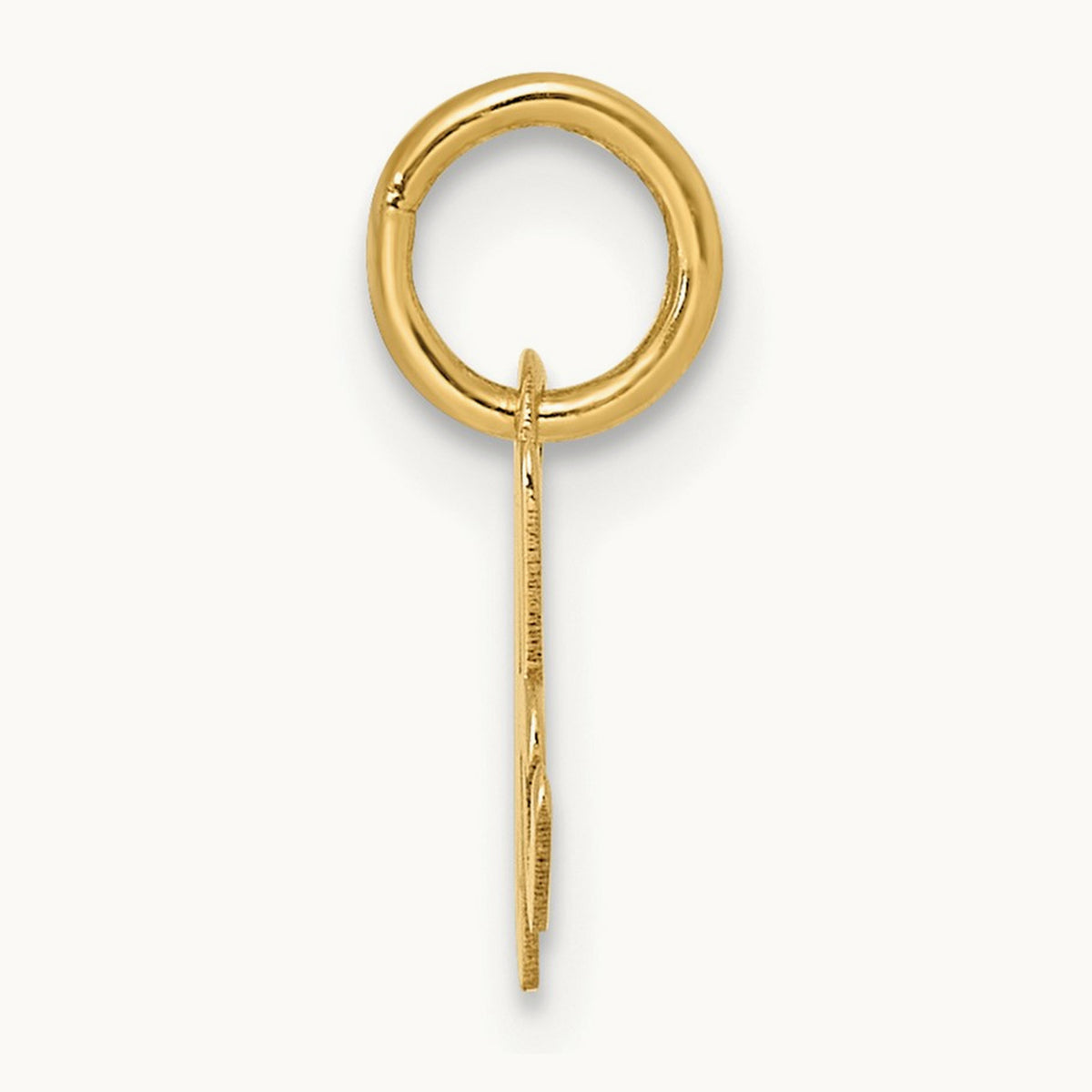 Uppercase Initial Charm — 14K Yellow Gold, A