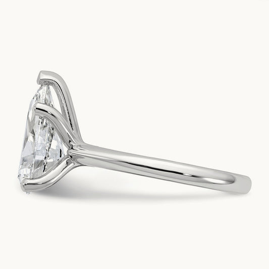Pear 8X Ring, 4.00 ct tw Lab-Grown Diamond — 14K White Gold