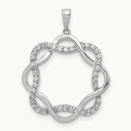 Twisted Circle Pendant, 0.20 ct tw Lab-Grown Diamond