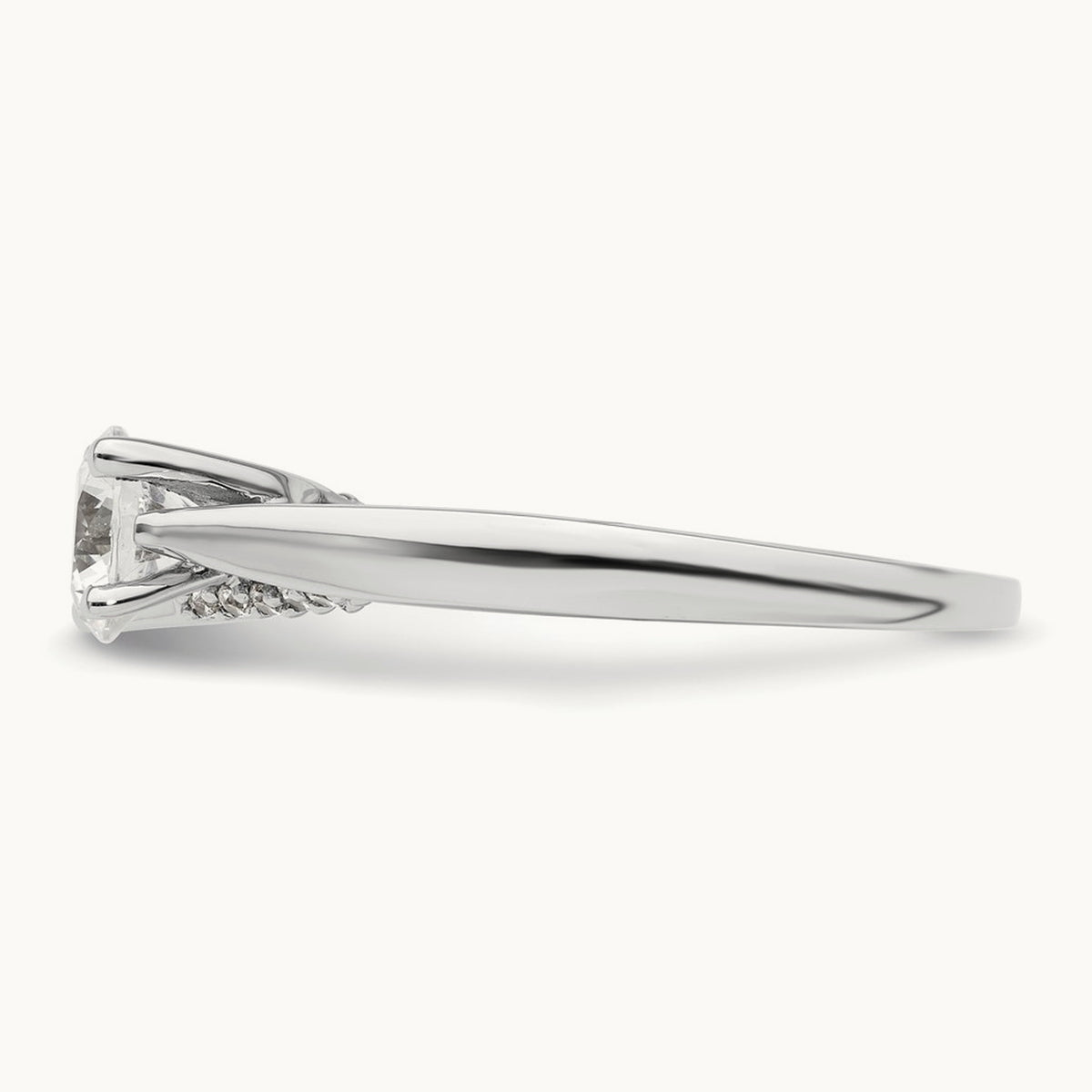 Round Solitaire Semi-Mount Engagement Ring, 0.05 ct tw