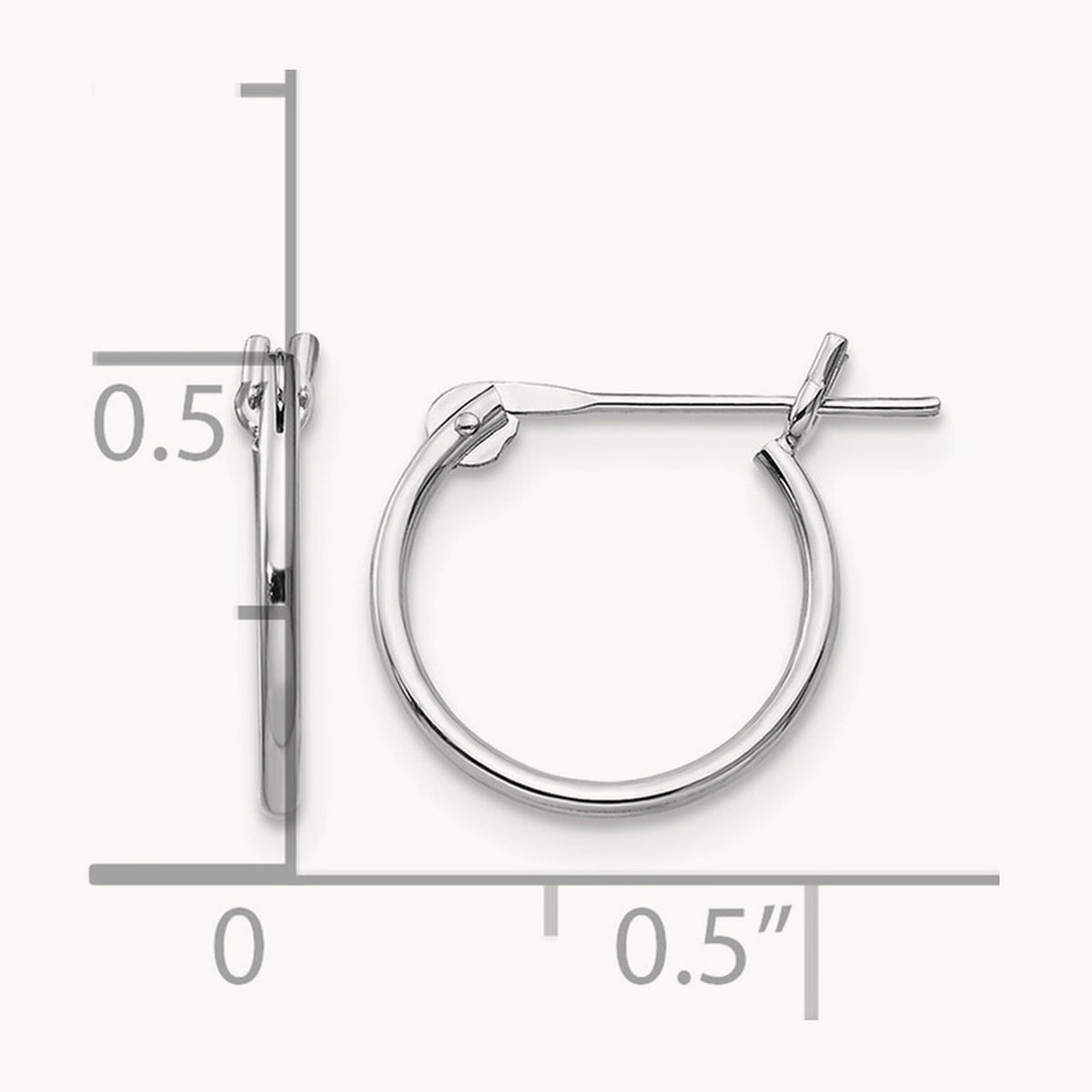 Endless Hoop Earrings — 14K White Gold, 1mm