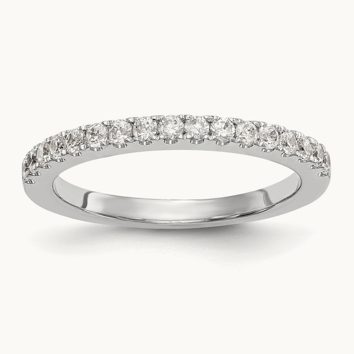 Diamond Wedding Band, 14K White Gold