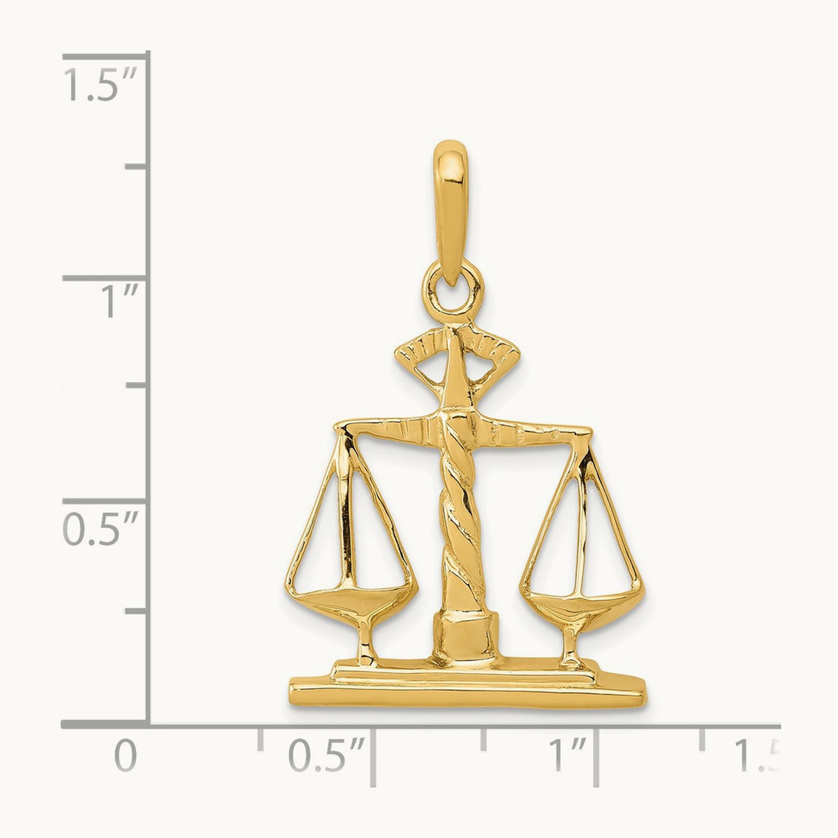 Scales of Justice Pendant, 14K