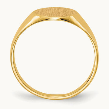 9.5x10. Open Back Signet Ring, 0mm, 14K