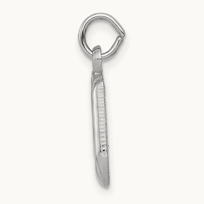 Polished Musical Notes Charm, 14K White Gold
