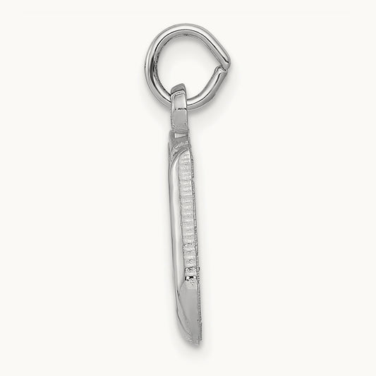 Polished Musical Notes Charm, 14K White Gold