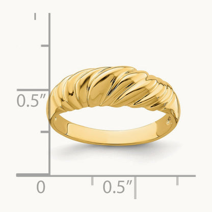 Polished Dome Ring, 14K
