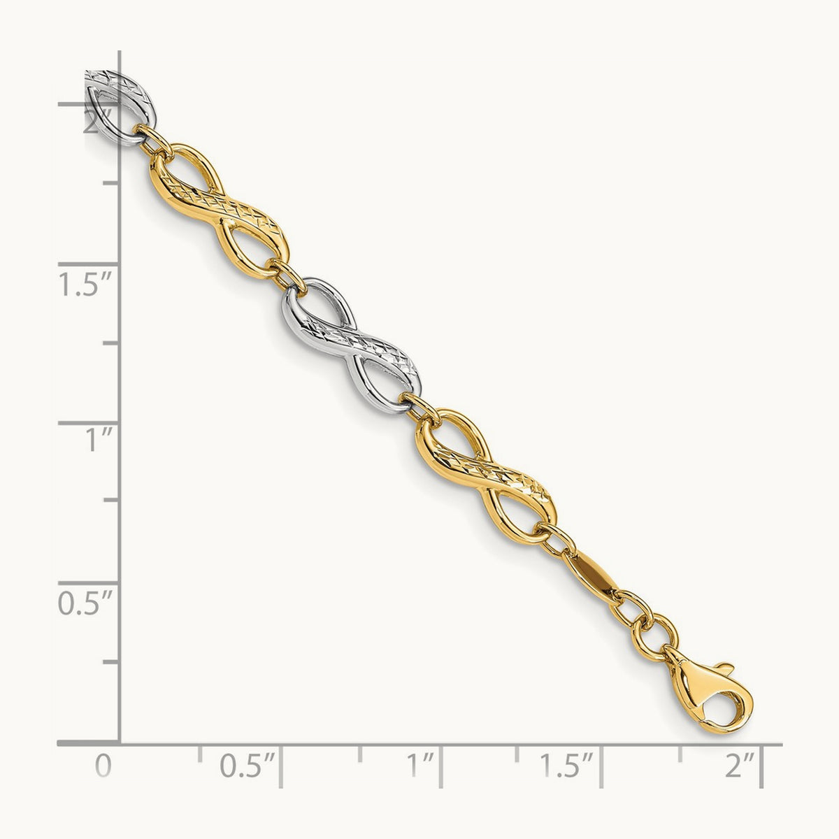 Infinity Symbol Bracelet, 14K Two-tone