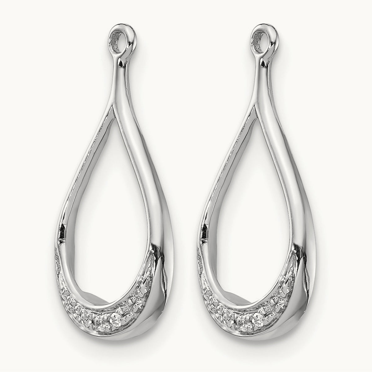 Diamond Earring Jackets — 14K White Gold