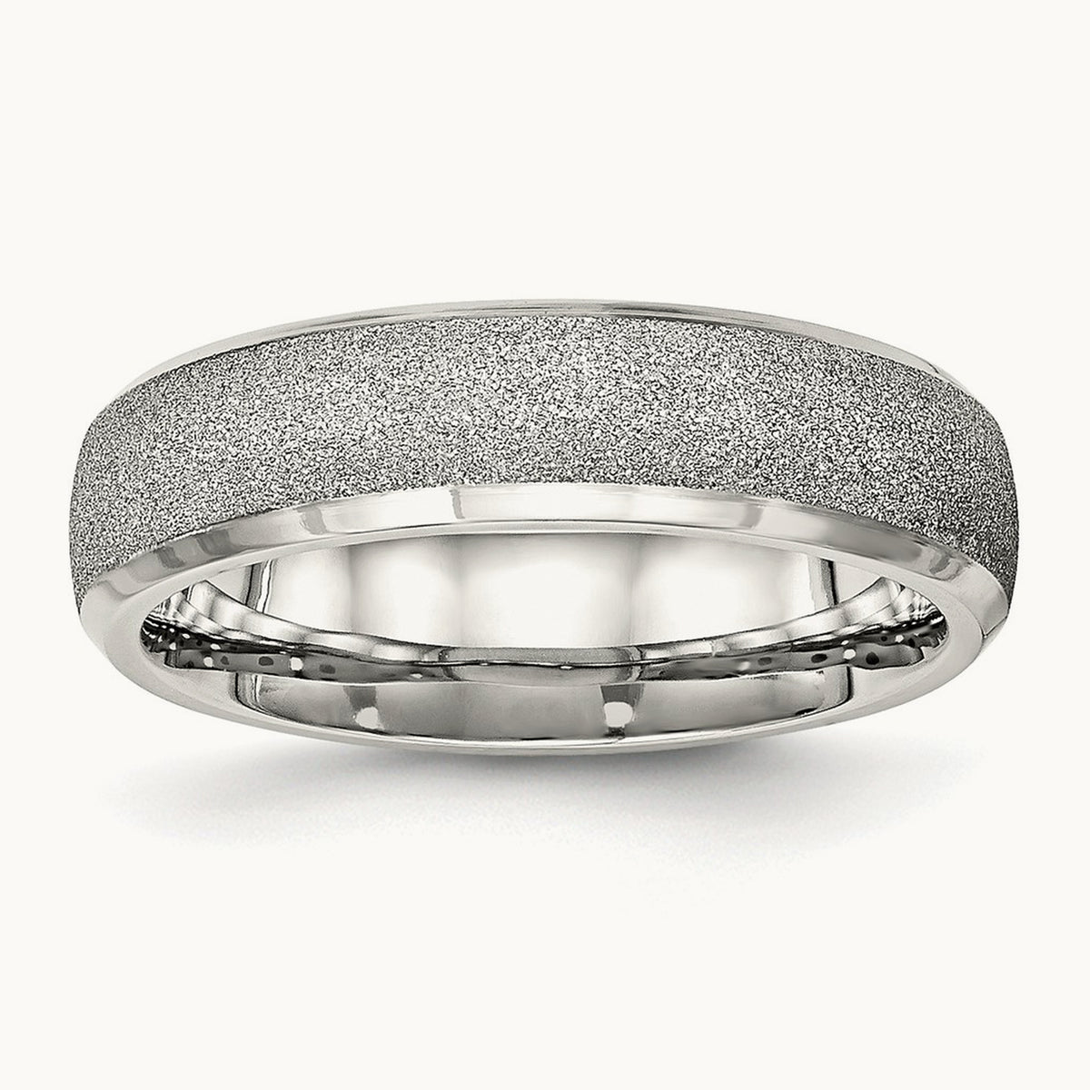 Polished Laser Cut Band, 6mm, Stainless Steel