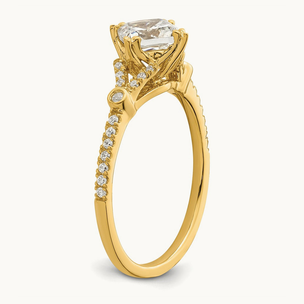 Cushion Semi-Mount Engagement Ring — 3/4 ct, 7