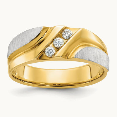 Two-tone Engagement Ring, 0.15 ct tw Lab-Grown Diamond