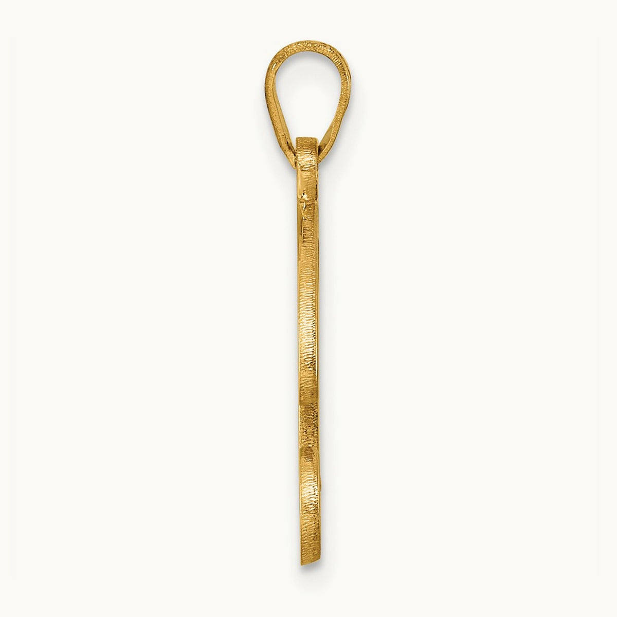 Script Letter B Initial Pendant, 14K