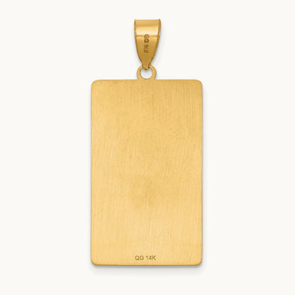 The Chariot Tarot Card Pendant, 14K Yellow Gold