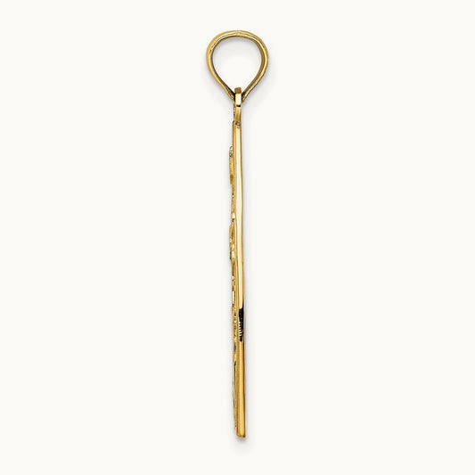 Enamel Panda Bear and Bamboo Charm, 14K