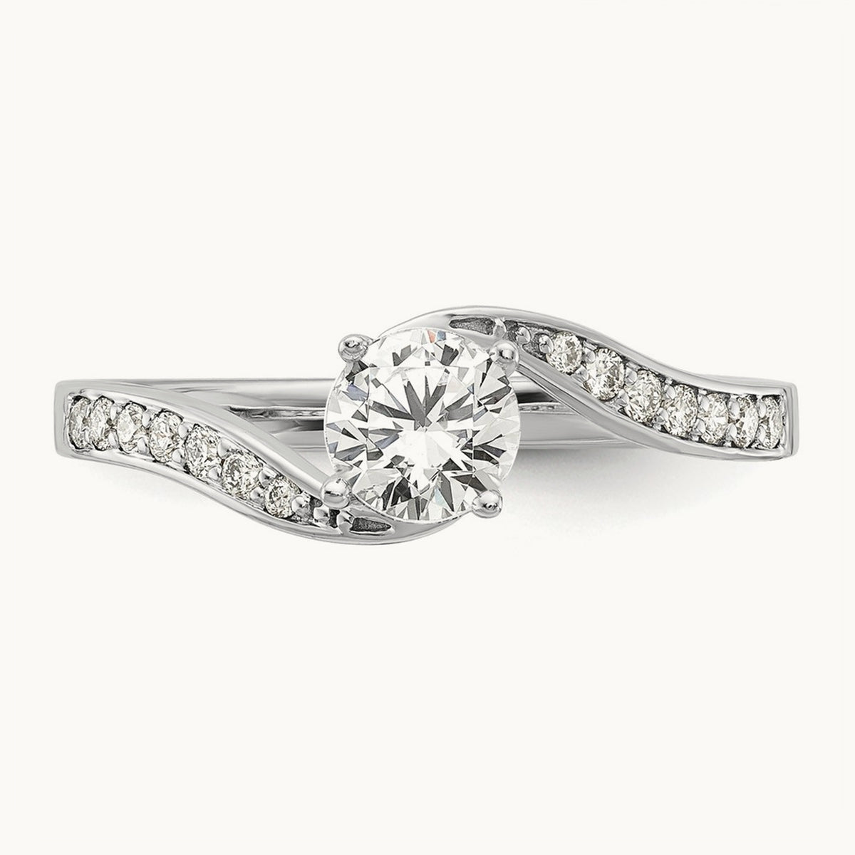 Bypass Engagement Ring, 0.50 ct tw Lab-Grown Diamond