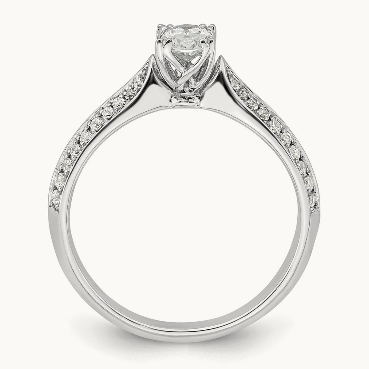 Oval Semi-Mount Engagement Ring, 1/2-2 ct