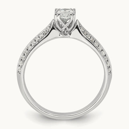 Oval Semi-Mount Engagement Ring, 1/2-2 ct