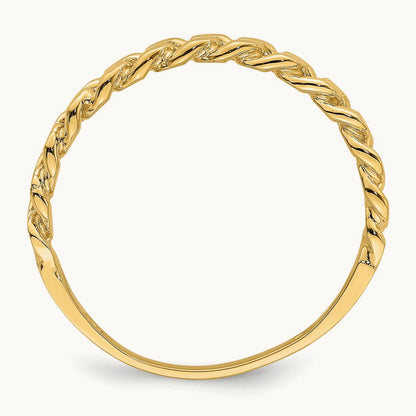 Chain Link Band Ring, 14K