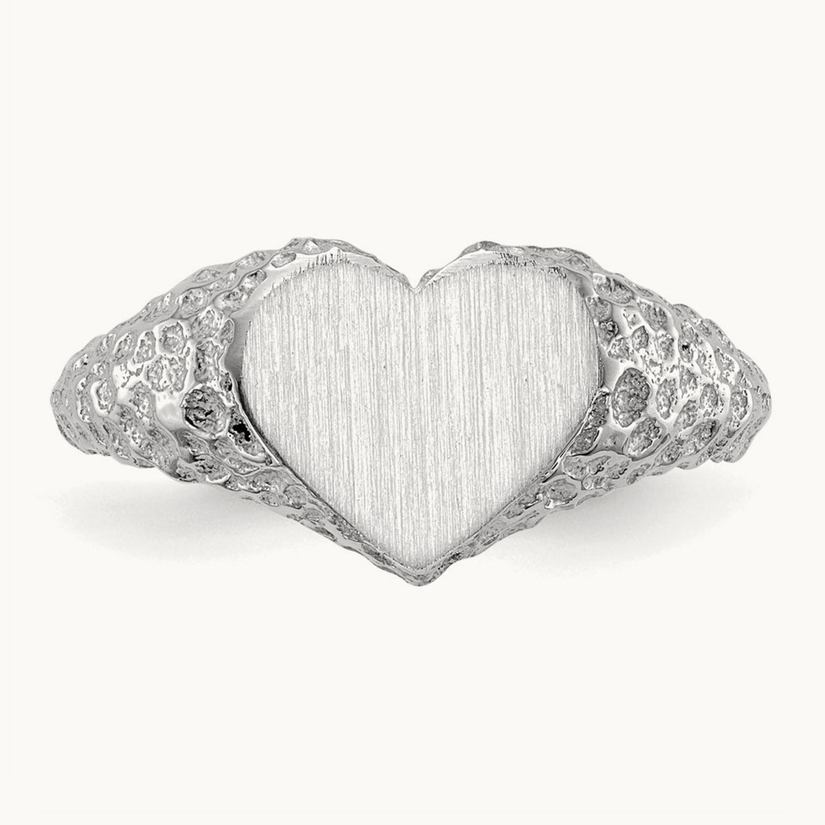 Open Back Heart Signet Ring — photo set