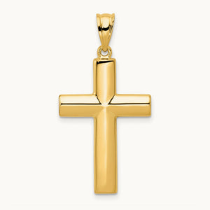 Hollow Cross Pendant — 14K Yellow Gold