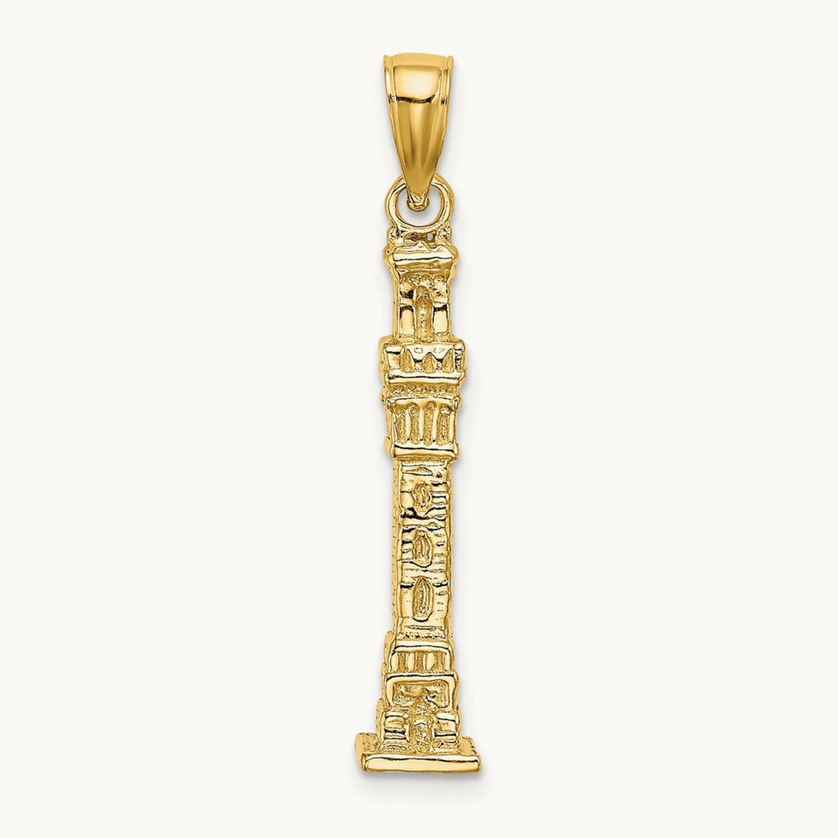 3D Pilgrim Memorial Monument Charm, 14K