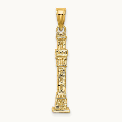 3D Pilgrim Memorial Monument Charm, 14K
