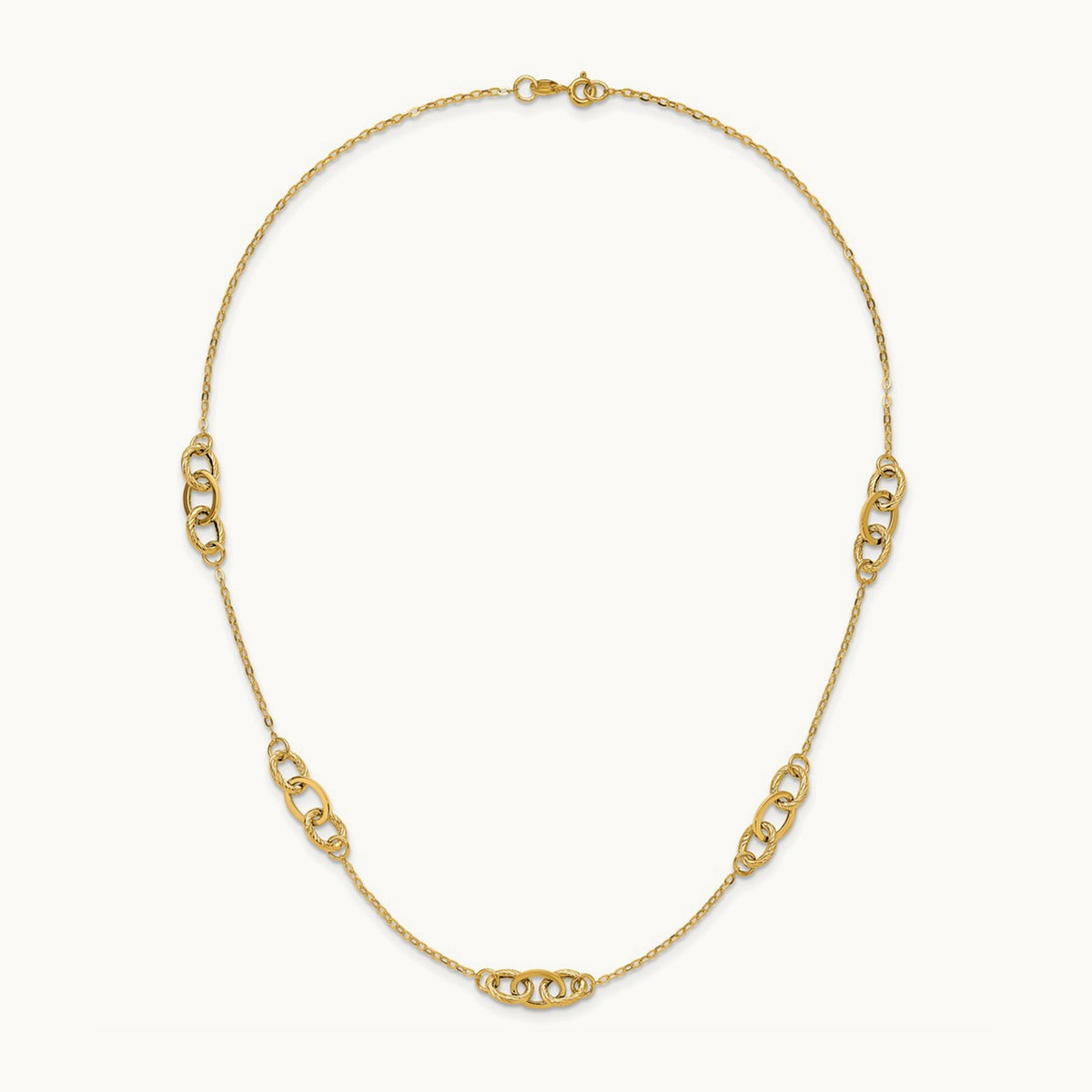 Fancy 18 inch Necklace, 14K Yellow Gold